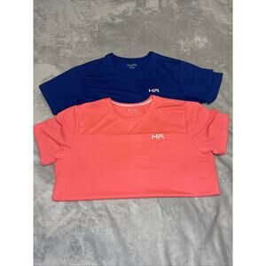 Helsinki Athletica Performance T-Shirt Men's Medium Blue &‎ Coral Pink Lot of 2